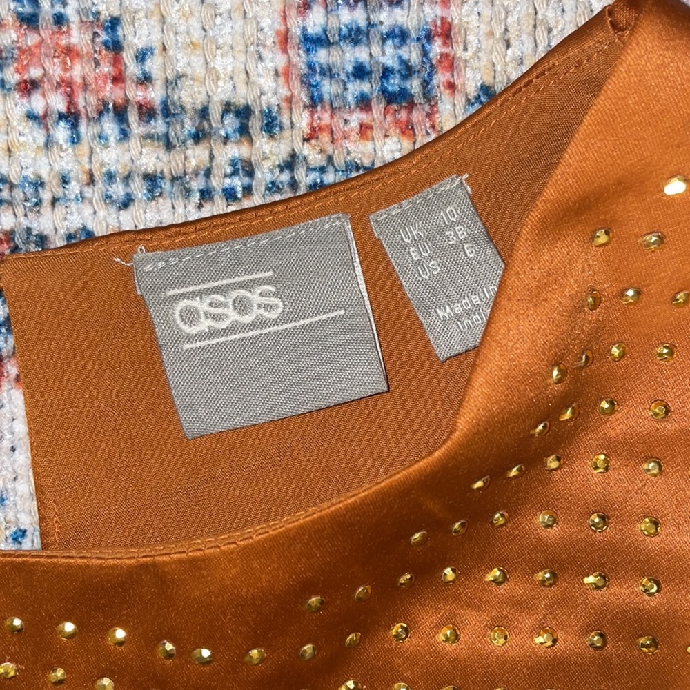 ASOS Mini Shift Dress with Stud Embellishment SZ US 6 EUC - Picture 7 of 9